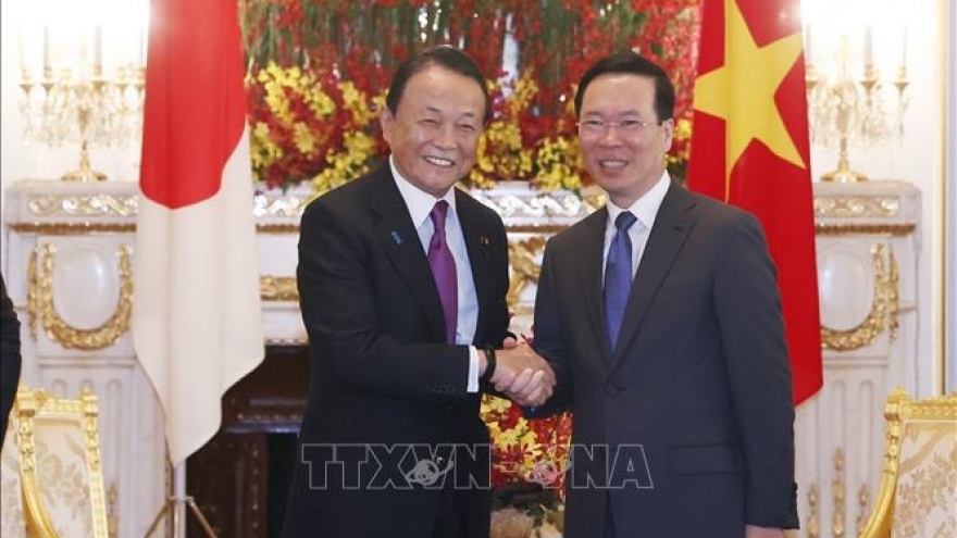 President Vo Van Thuong hosts leaders of Japanese parties, parliamentarians